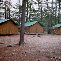 row of tents at camp scelkit