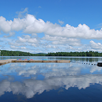 waterfront view at camp kirkwold