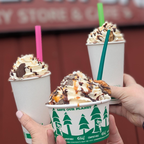 Two Poseidon's Peanut Butter Delights and a Crow's Coconut Concoction