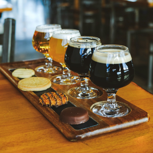 Mast Landing Brewing flight deck drink and cookie pairings