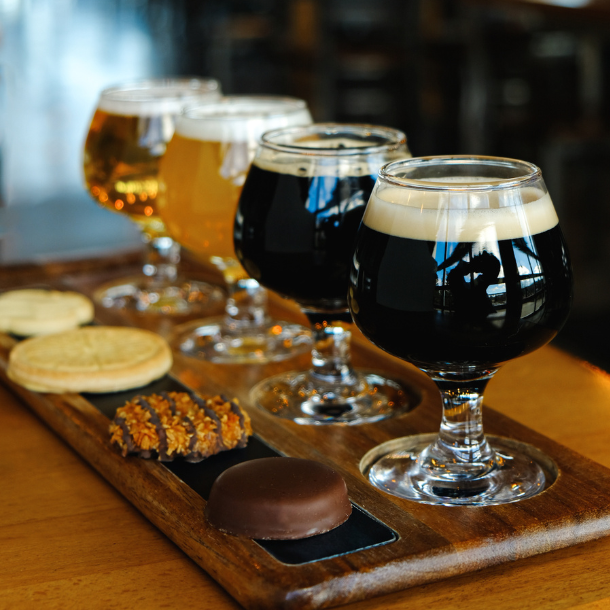 cookie and beer pairing flights