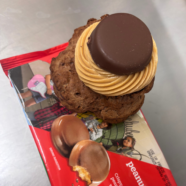creation inspired by peanut butter patties cookie
