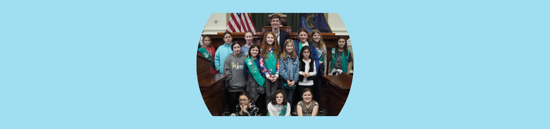  Girl Scouts from Troop 1051 at the State House 
