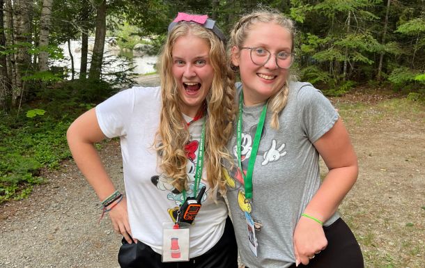 two of our camp staff smiling