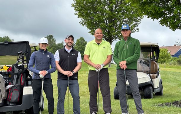 golfers on the green