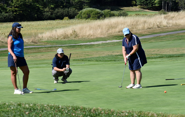 golfers on the green