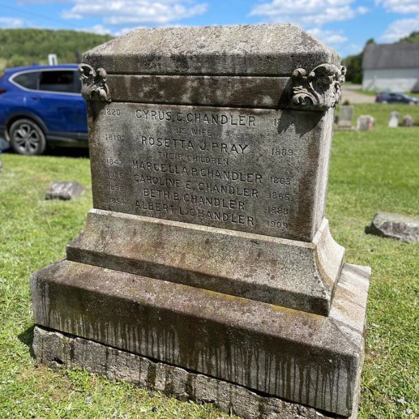 headstone in bridgewater cemetery