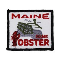 Maine Lobster patch showing a lobster