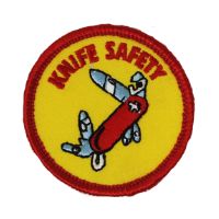 Knife Safety patch showing a swiss army knife